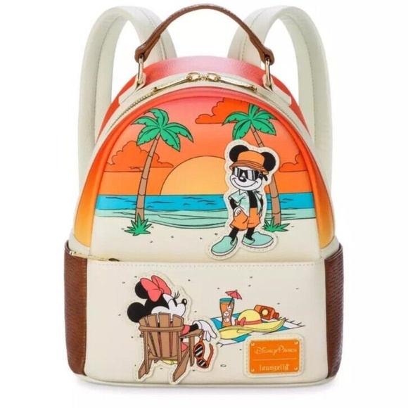 Loungefly Handbags - 2024 Disney Parks Loungefly Mickey Minnie Summer At The Beach Mini Backpack NEW